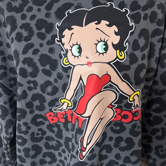 New Betty Boop Leopard Print Sweatshirt - Picture 4 of 15